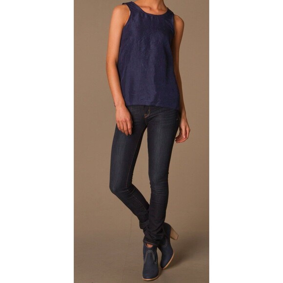 NWT $258 New Womens Marc Jacobs Silk Sleeveless Top Blue Pink Checks M Cowl Back - Picture 3 of 9